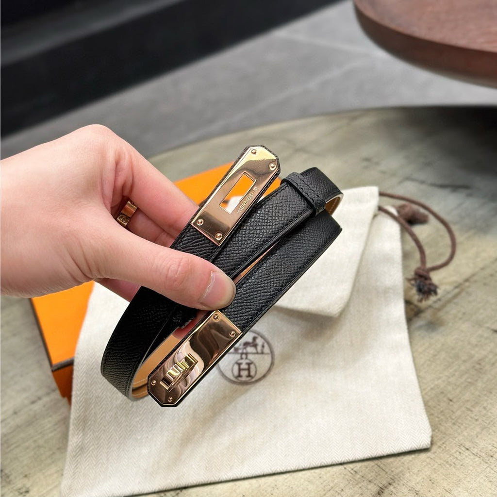 Cinto Hermes Kelly 17 Black