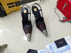 Saint Laurent Scarpin Slingback Jeanne Bordô