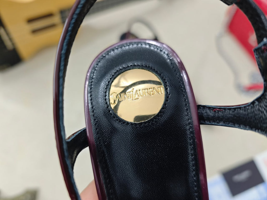 Saint Laurent Scarpin Slingback Jeanne Bordô