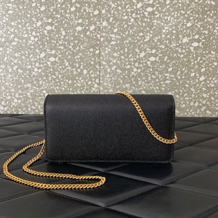 Valentino Garavani VLogo Signature Black and Golden Hardware .