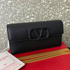 Valentino Garavani VLogo Signature Black and Golden Hardware .