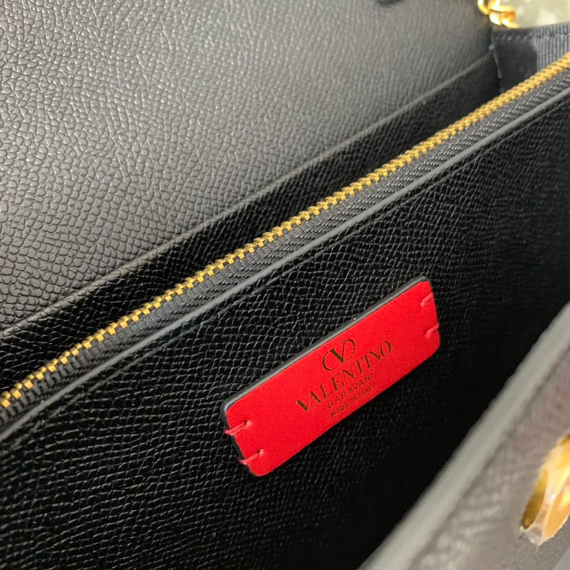 Valentino Garavani VLogo Signature Black and Golden Hardware .