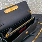 Valentino Garavani VLogo Signature Black and Golden Hardware .