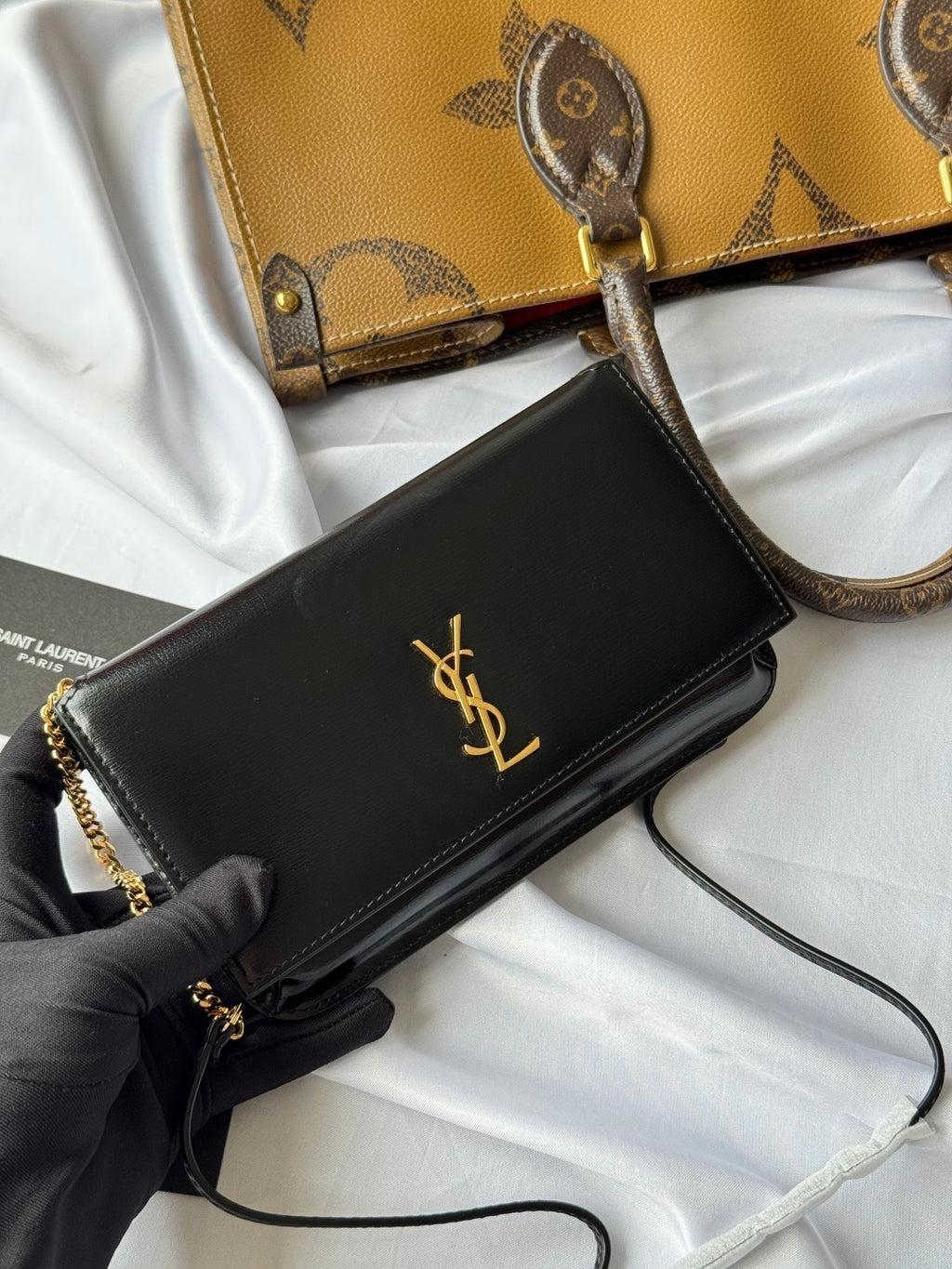 Yves Saint Laurent Cassandre Phone Holder Black