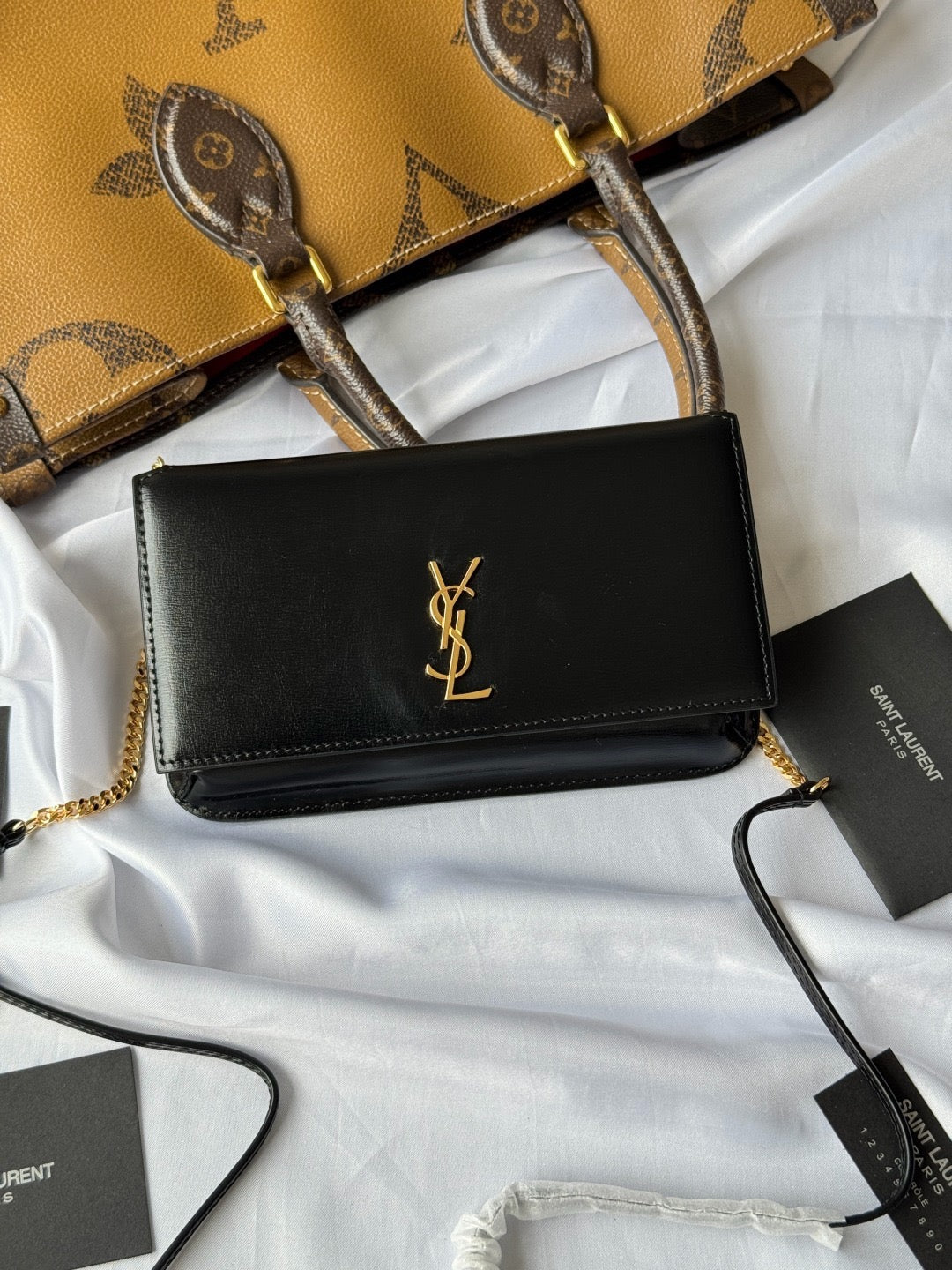 Yves Saint Laurent Cassandre Phone Holder Black