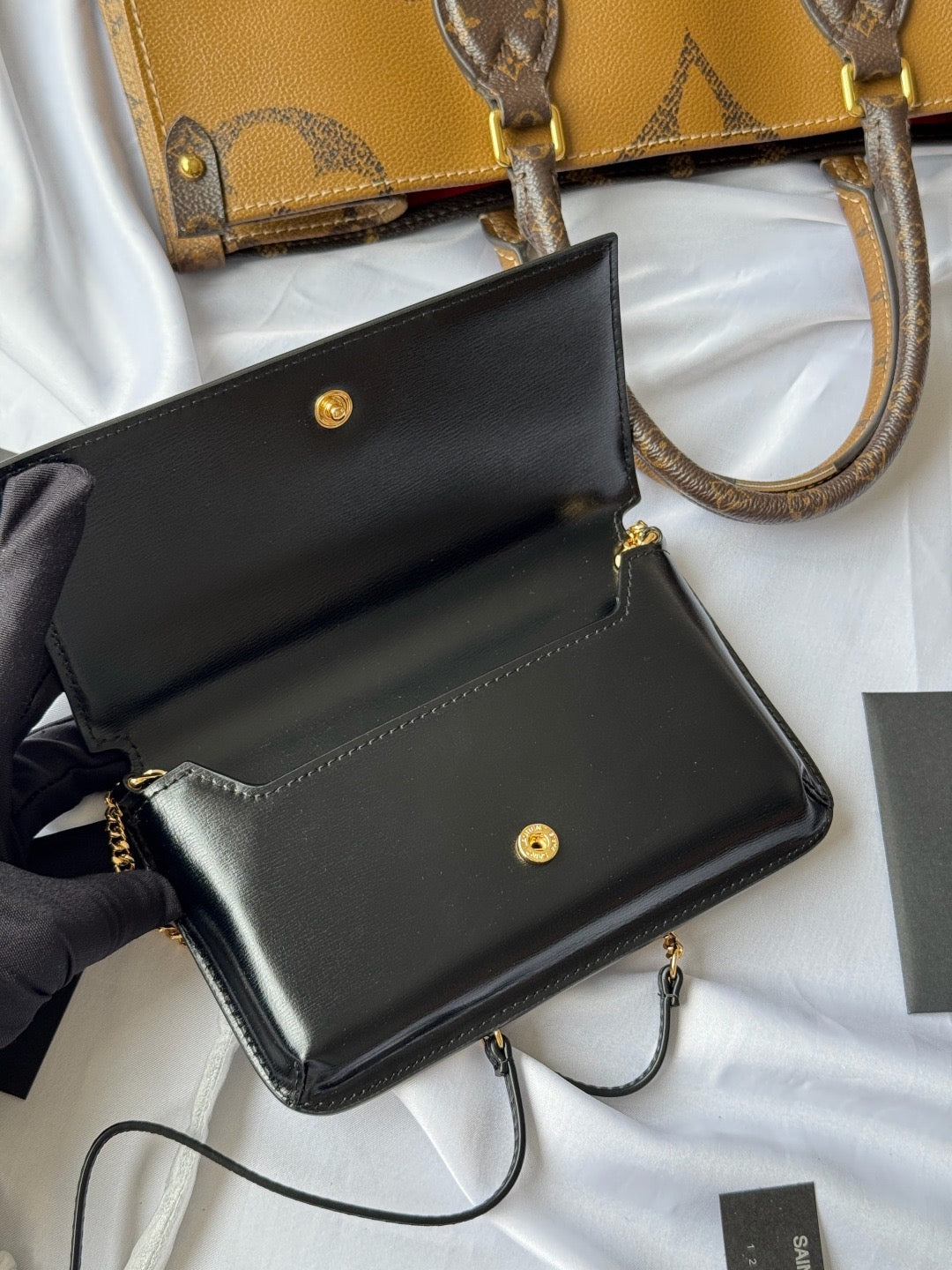Yves Saint Laurent Cassandre Phone Holder Black
