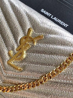 Saint Laurent Shoulder Bag Silver .