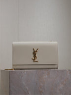 Saint Laurent Kate Chain Bag White