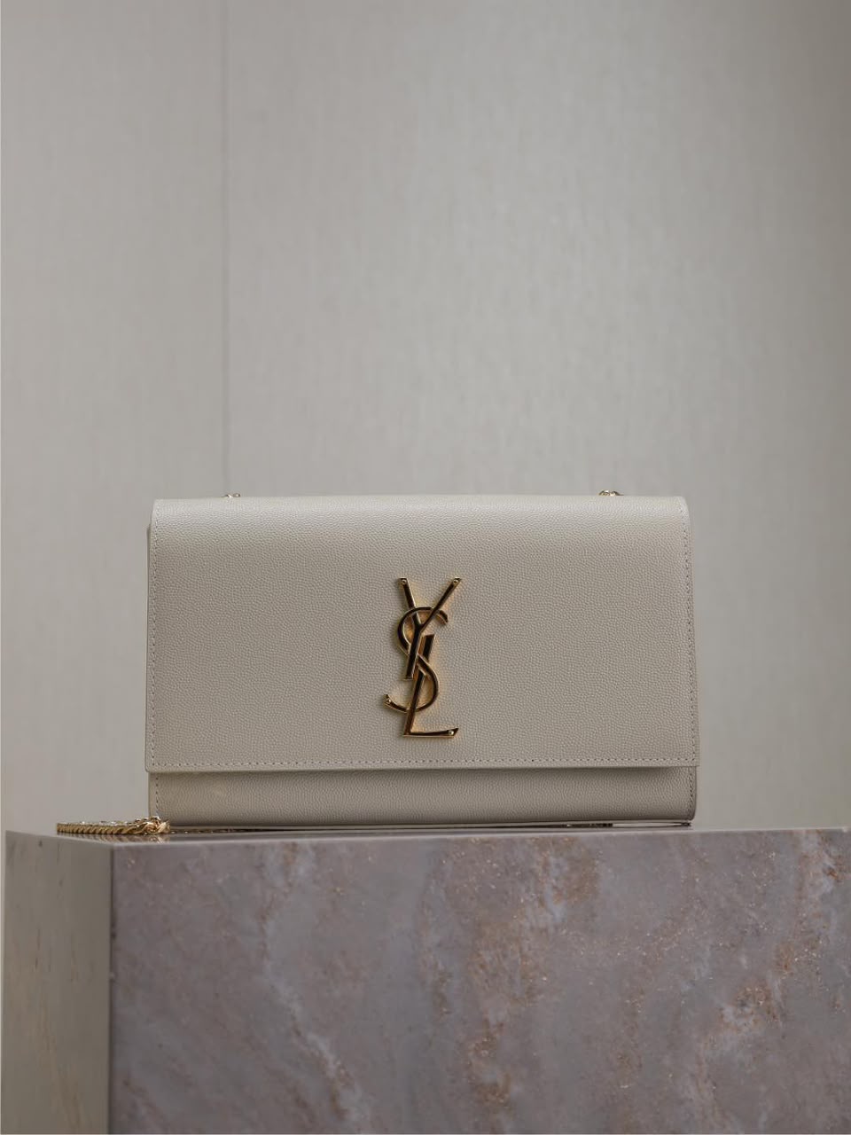 Saint Laurent Kate Chain Bag White