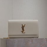 Saint Laurent Kate Chain Bag White