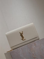 Saint Laurent Kate Chain Bag White