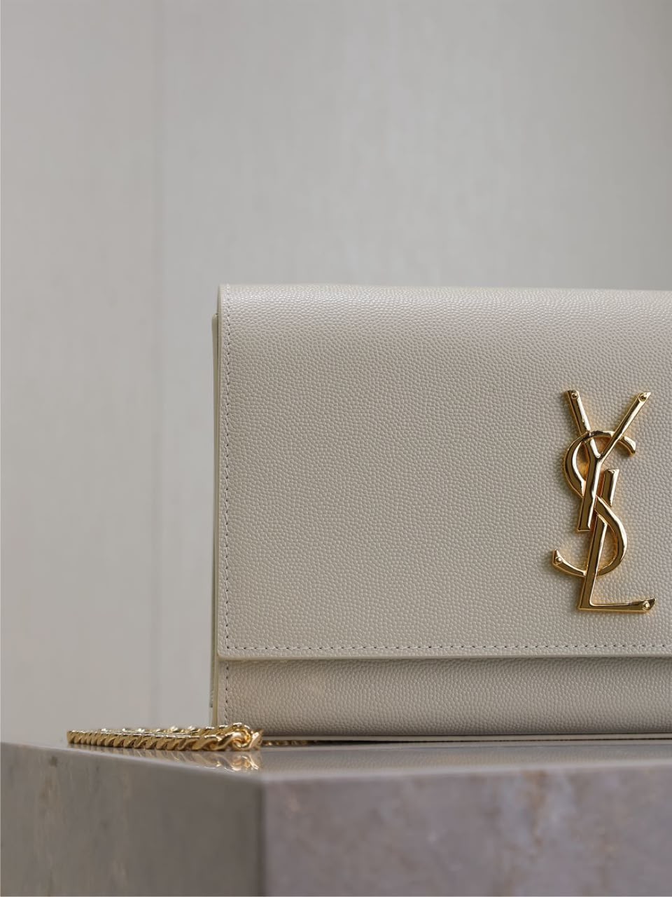 Saint Laurent Kate Chain Bag White