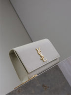 Saint Laurent Kate Chain Bag White