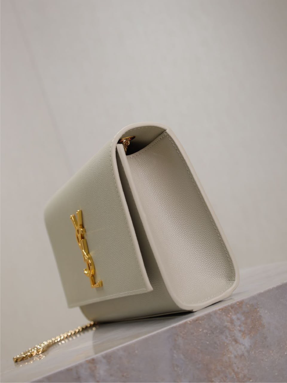 Saint Laurent Kate Chain Bag White