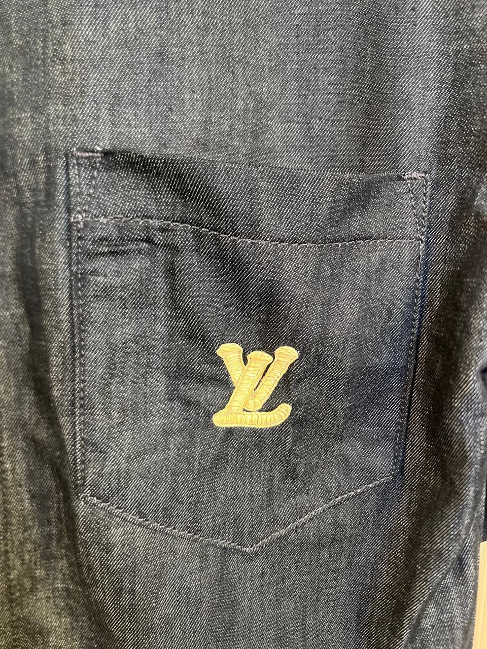 Camiseta LV Short-Sleeved Denim Shirt