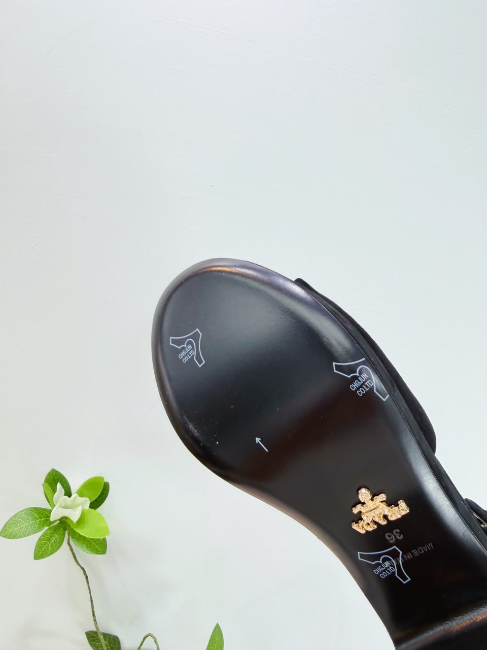 Prada Padded Suede Sandals black .