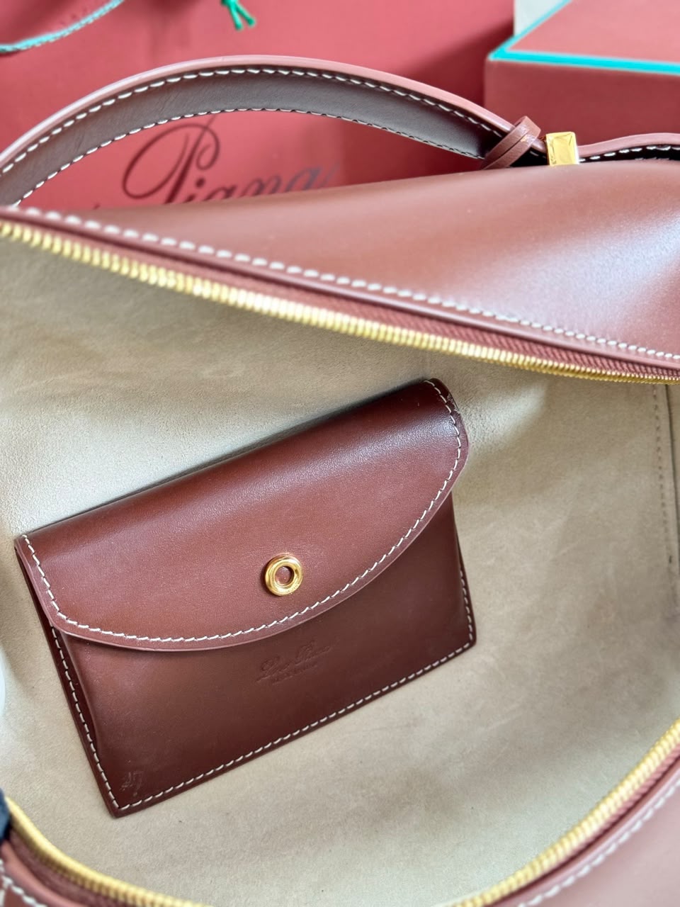 Bolsa Extra Bag L27 da Loro Piana Bon Ton Brown