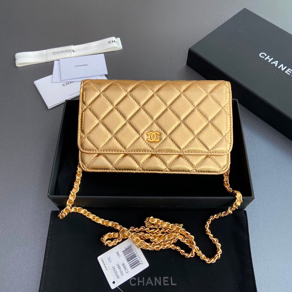 Bolsa Chanel CC Woc Lambskin Golden .