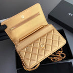 Bolsa Chanel CC Woc Lambskin Golden .