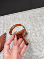 Prada Woven Leather Slingback Pumps Cognac .