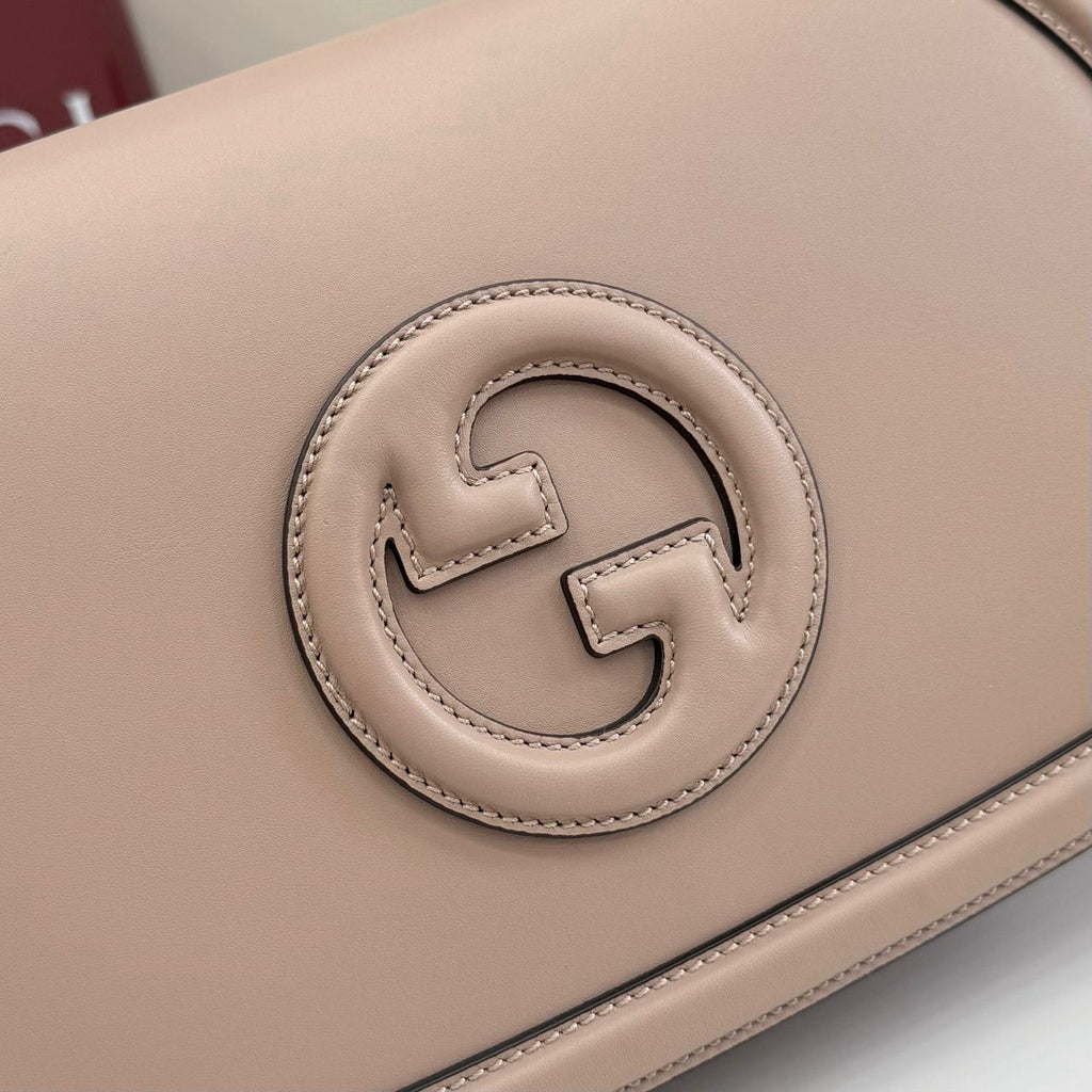 Gucci Blondie Medium Top Handle Bag Rose Tan .