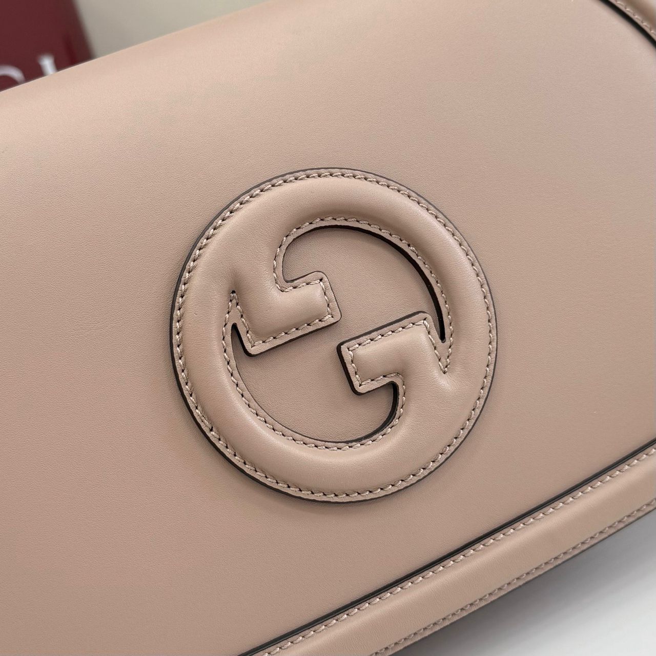 Gucci Blondie Medium Top Handle Bag Rose Tan .