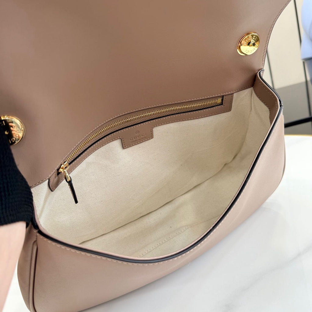Gucci Blondie Medium Top Handle Bag Rose Tan .