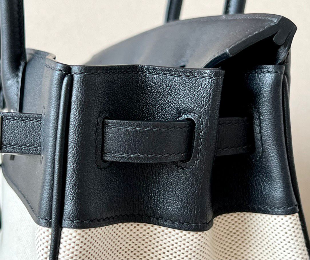 Hermès Birkin Toile H Grey and Black .