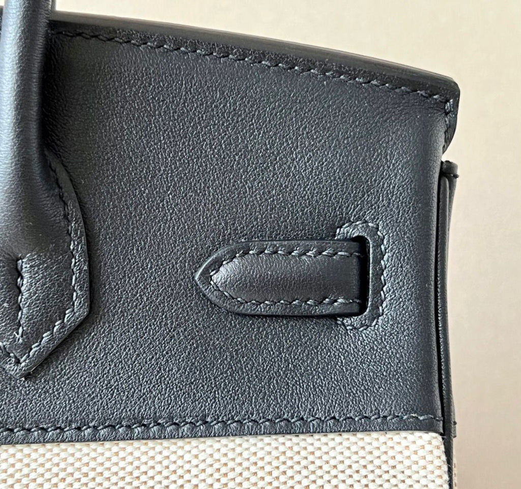 Hermès Birkin Toile H Grey and Black .