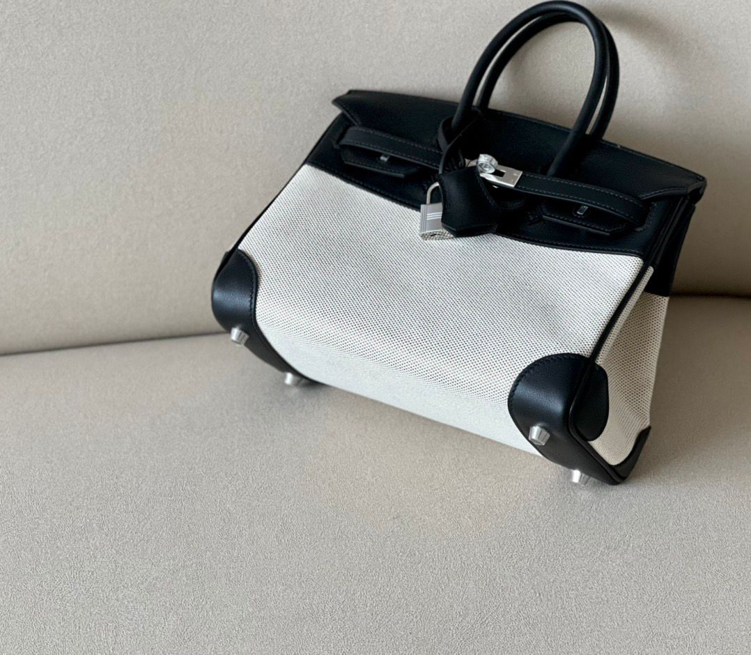 Hermès Birkin Toile H Grey and Black .