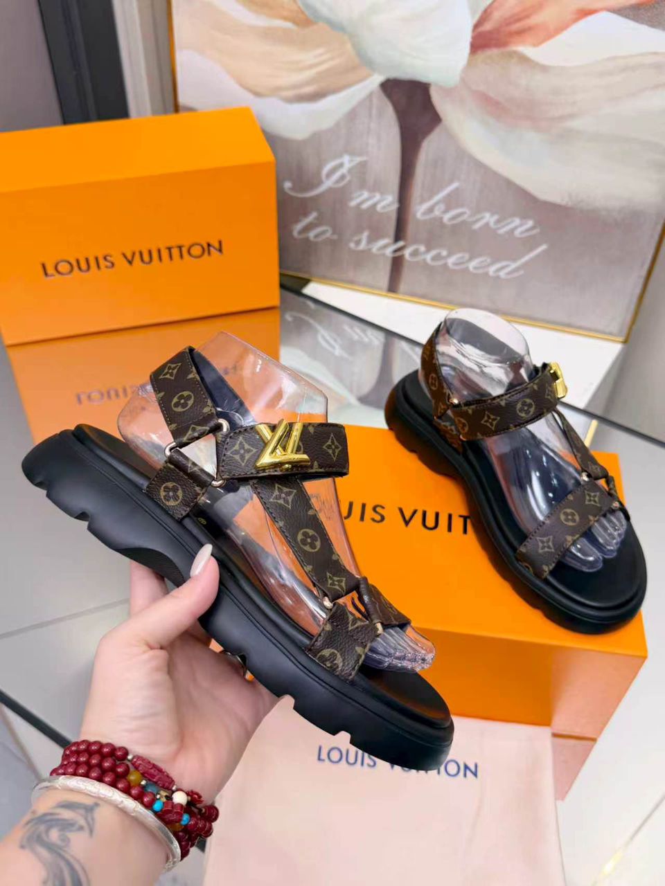 Sandalia Louis Vuitton Monogram Nevada