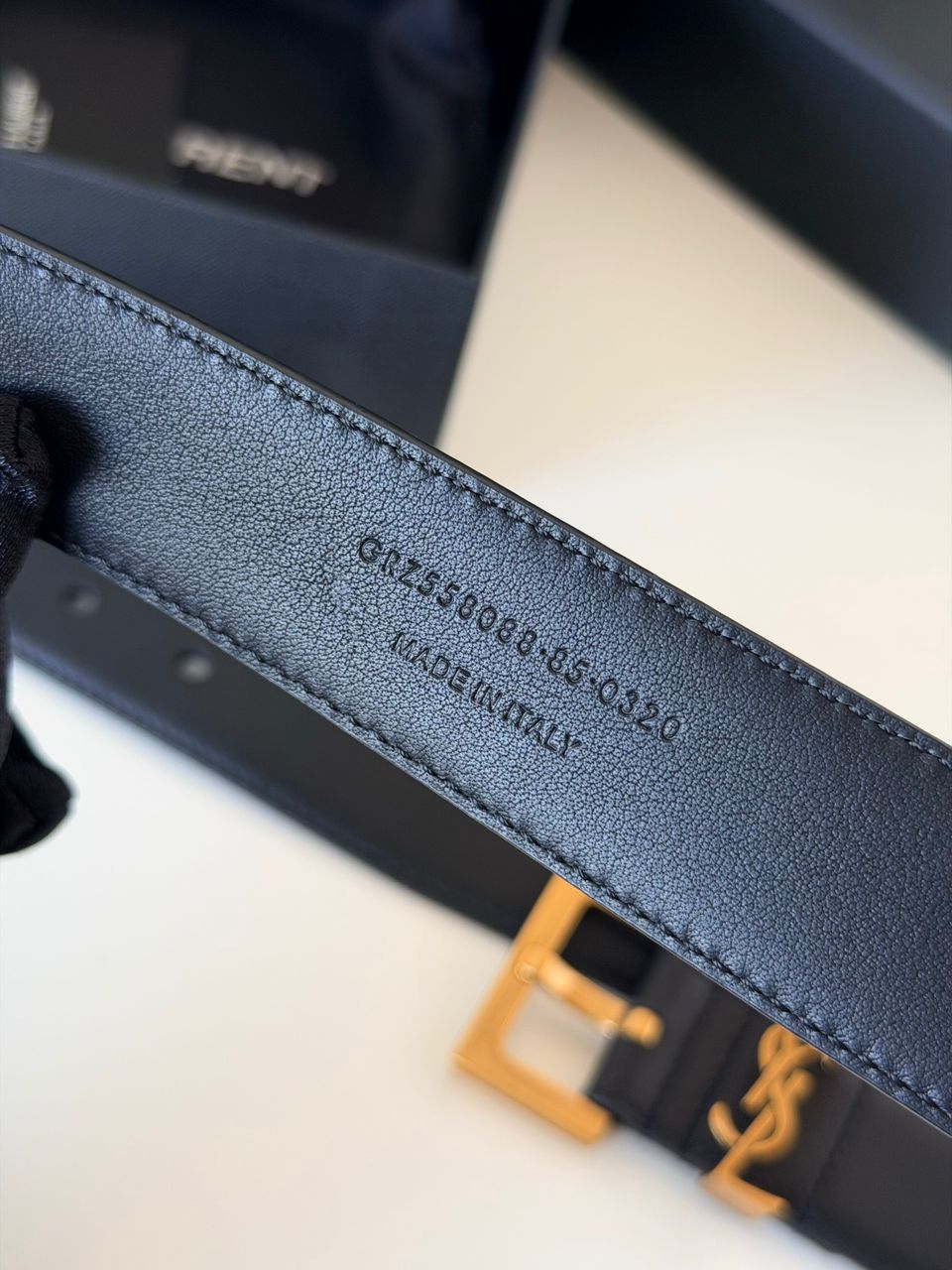 Cinto Ysl smooth leather 3cm