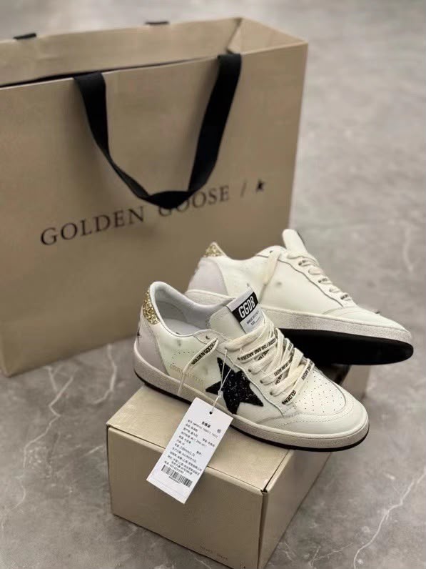 Golden Goose Golden Star Glitter Black