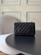 Chanel Classic Flap ferragens prata..