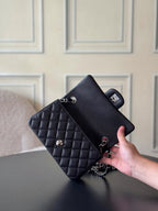 Chanel Classic Flap ferragens prata..