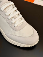 Hermes Air Mesh Suede Goatskin Bouncing White