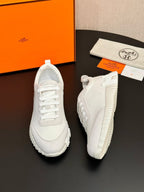 Hermes Air Mesh Suede Goatskin Bouncing White