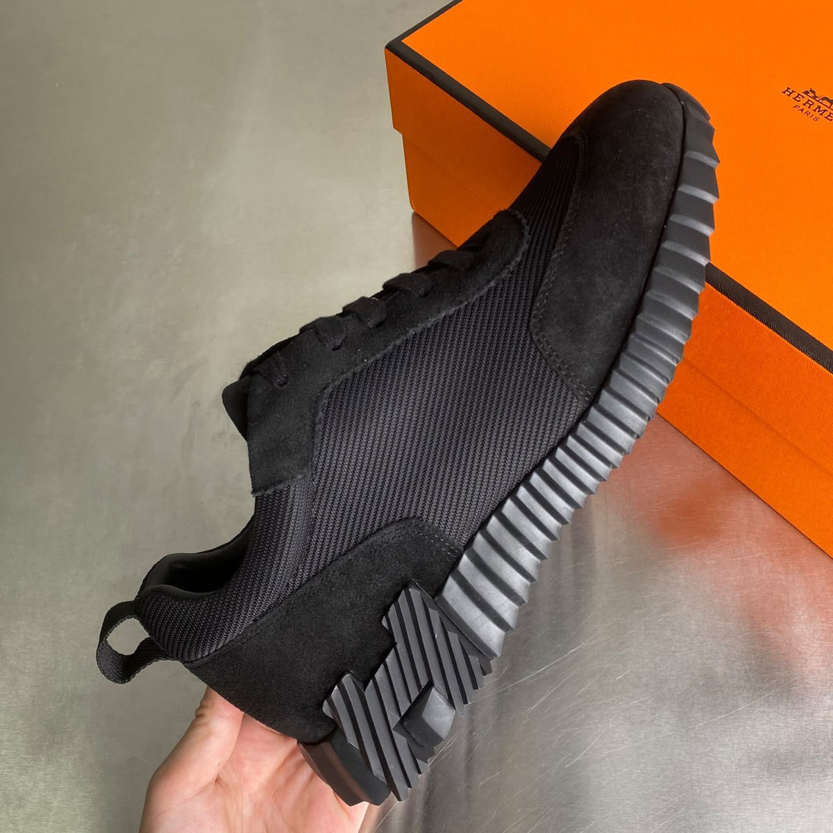 Tênis Hermes Air Mesh Bouncing All Black