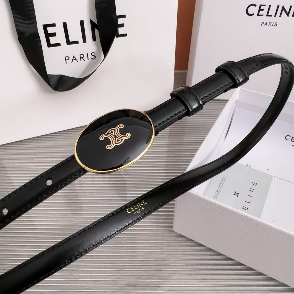 Cinto Celine Ellipse 13 Taurillon Black
