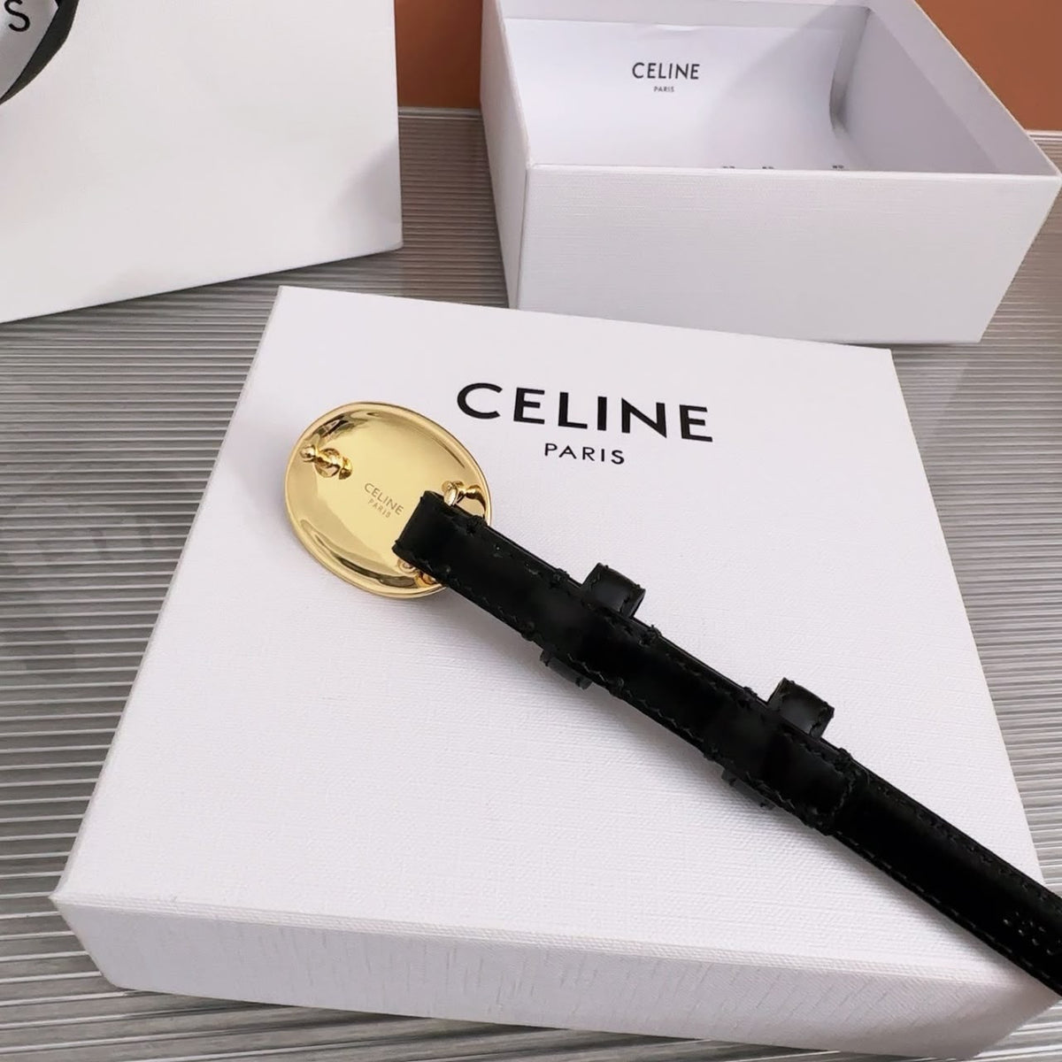 Cinto Celine Ellipse 13 Taurillon Black