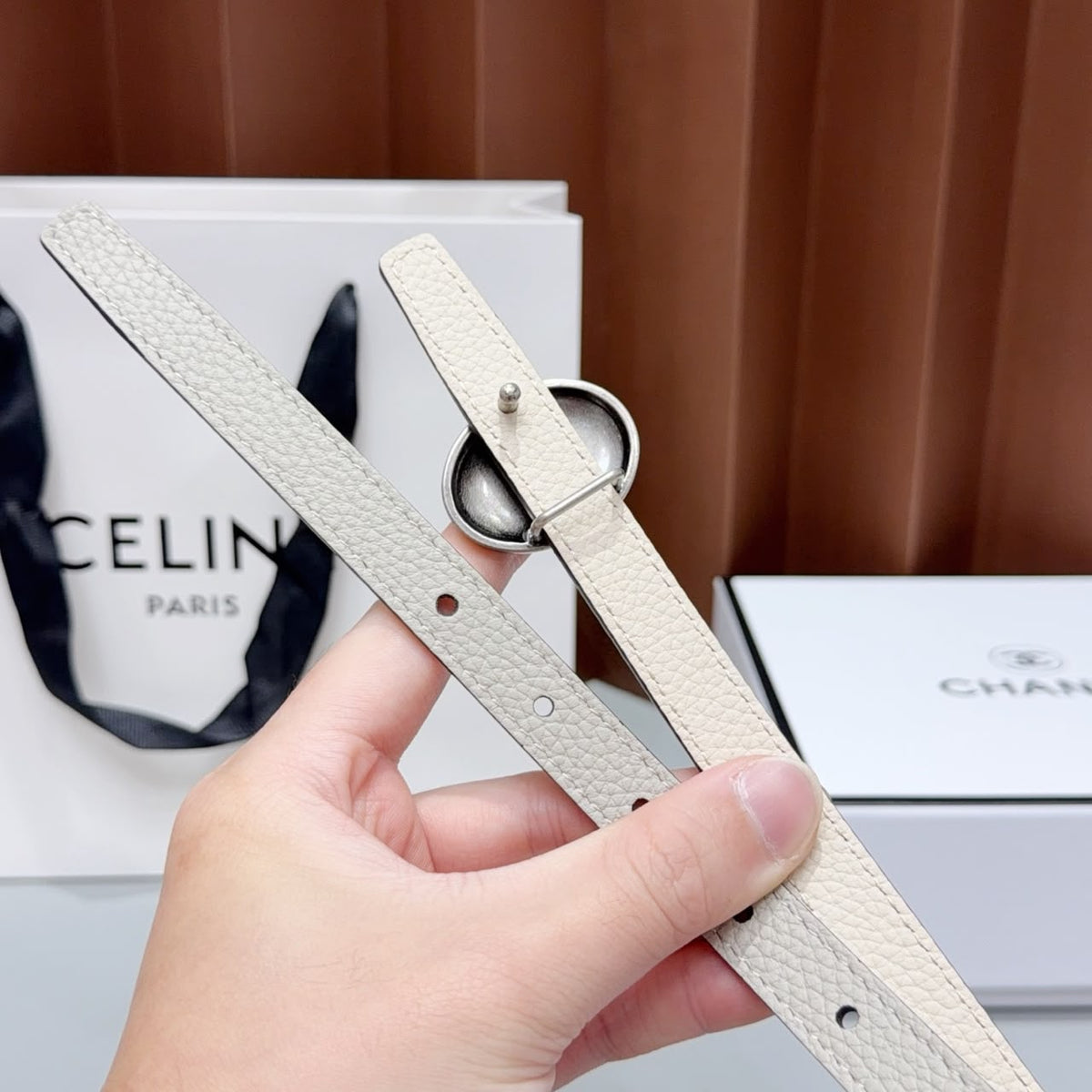 Cinto Celine Maison White