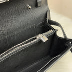Bolsa Hermes Kelly Kelly Classique To Go preta ferragens prata.