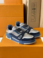 Trainer Monogram Louis Vuitton Trainer 'Grey Blue Crystals'