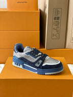 Trainer Monogram Louis Vuitton Trainer 'Grey Blue Crystals'