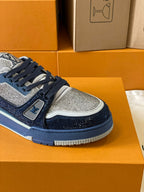 Trainer Monogram Louis Vuitton Trainer 'Grey Blue Crystals'