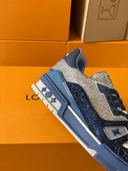Trainer Monogram Louis Vuitton Trainer 'Grey Blue Crystals'