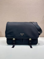 Bolsa Prada Re-Nylon and Leather Messenger Bag