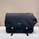 Bolsa Prada Re-Nylon and Leather Messenger Bag