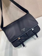 Bolsa Prada Re-Nylon and Leather Messenger Bag