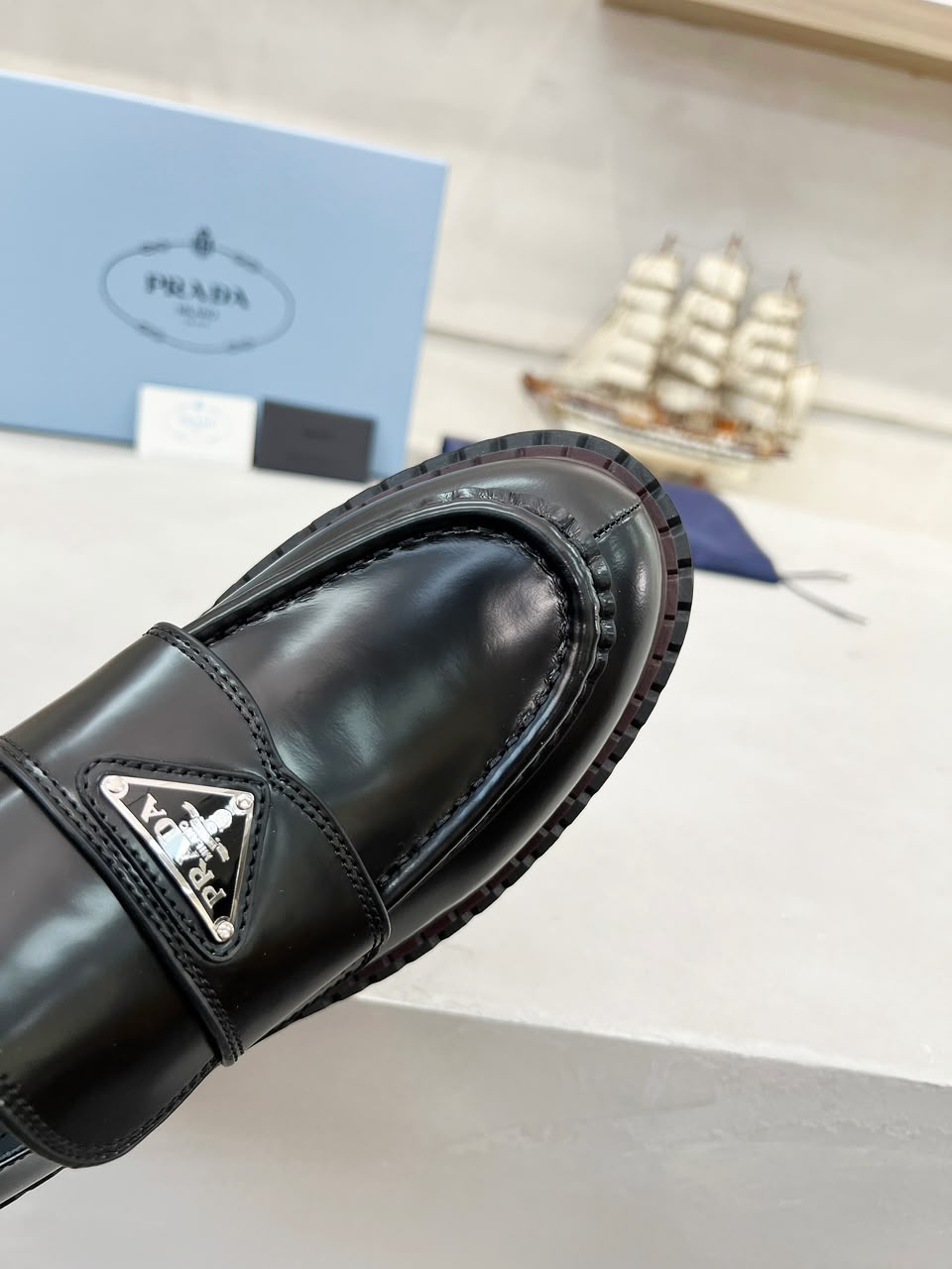 Mocassim Prada Black and brown